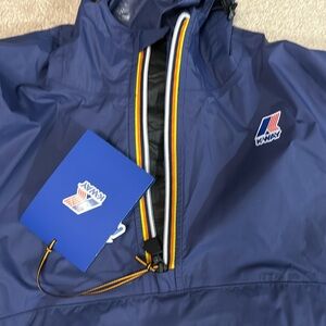 K way Waterproof Packable Pullover jacket XL new with tags